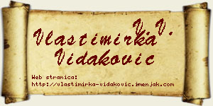 Vlastimirka Vidaković vizit kartica